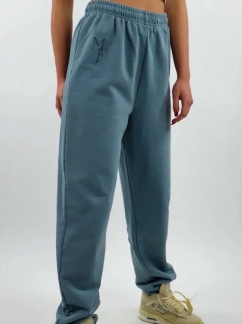 Women's Relaxed Joggers in Dusty Blue